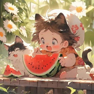 安心吃瓜动漫头像,动漫头像带你领略二次元魅力